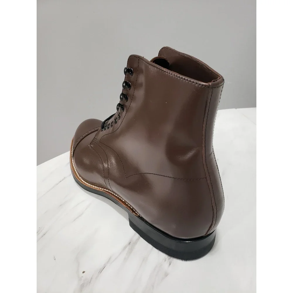 NEW SIZE 9 Stacy Adams Men's Madison‎ Leather Brown Ankle Boots 492067 - EURO 42